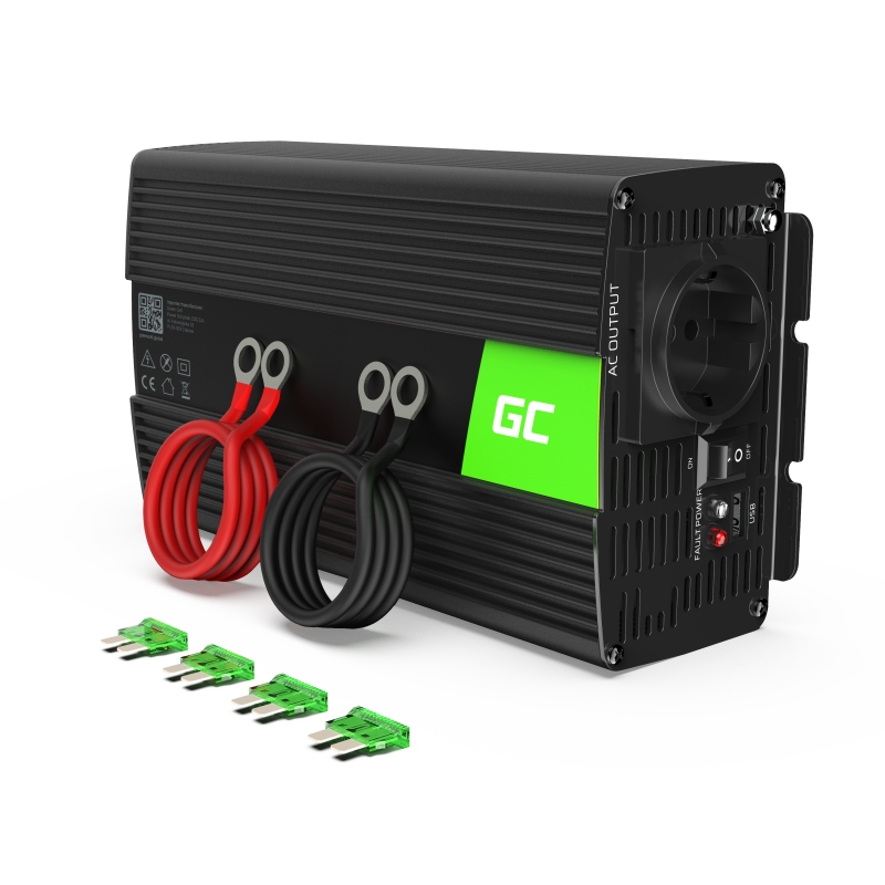 Conversor 12V DC para 230V AC 1000W - Onda Pura (imagem para) Conversor 12V DC para 230V AC 1000W - Onda Pura