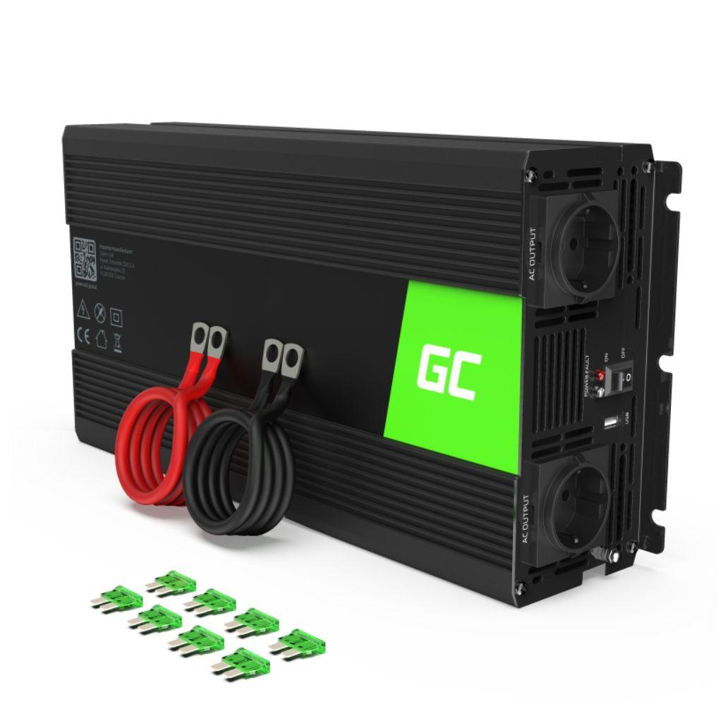 Conversor 12V-230V 1500W Onda Pura GREEN CELL (imagem para) Conversor 12V-230V 1500W Onda Pura GREEN CELL